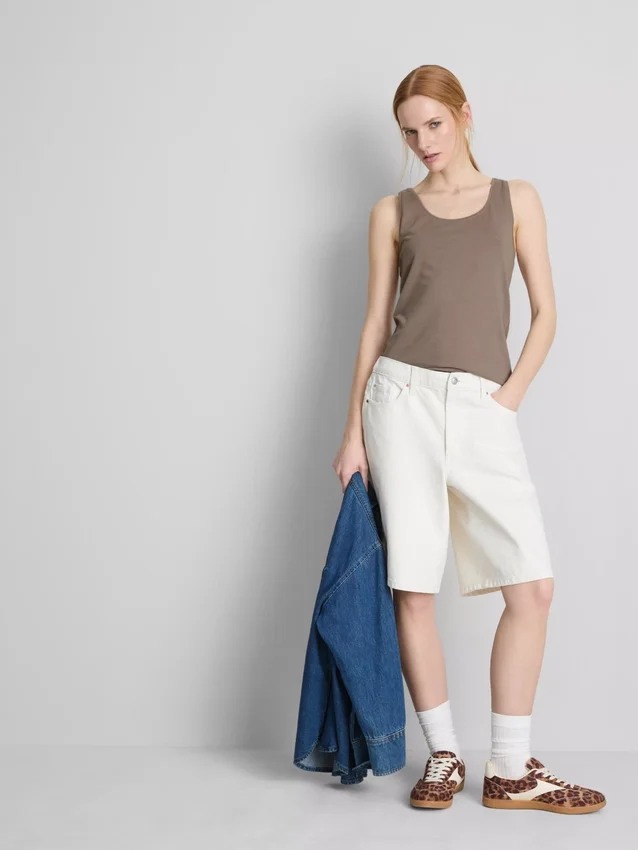 Cotton rich stretch tank