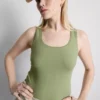 Cotton rich stretch tank