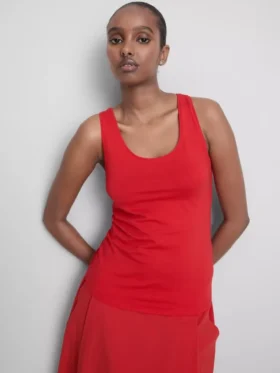 Cotton rich stretch tank