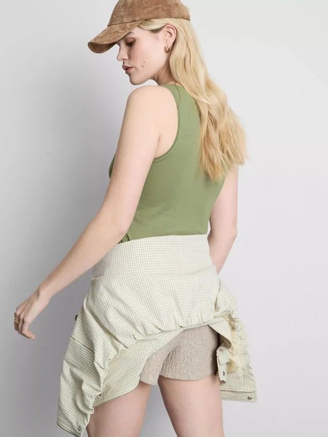 Cotton rich stretch tank