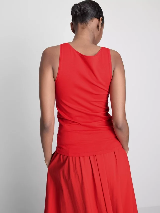 Cotton rich stretch tank