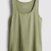 Cotton rich stretch tank