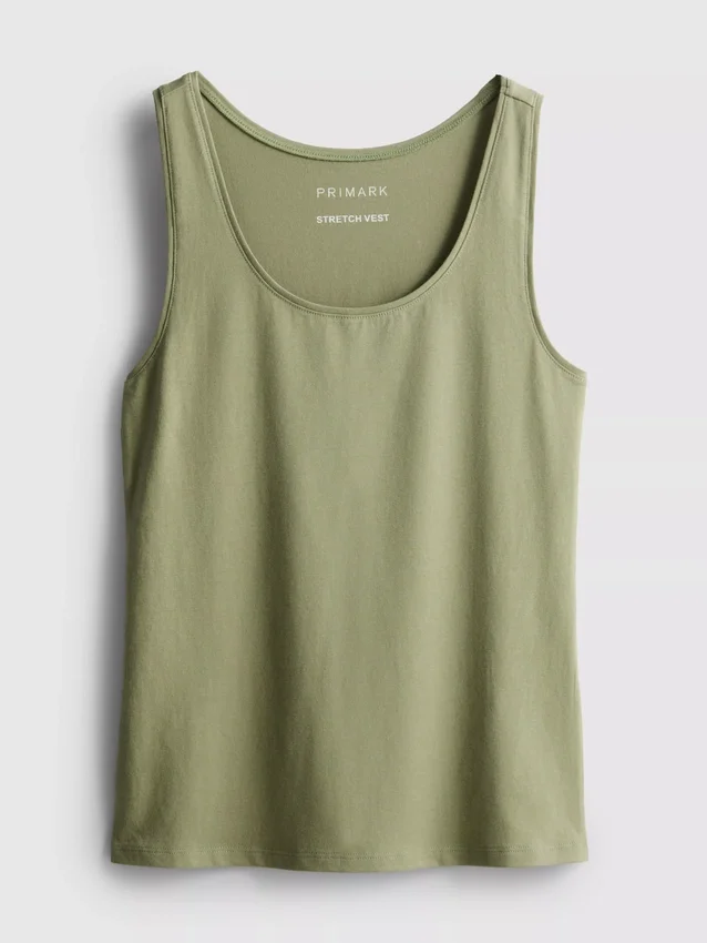 Cotton rich stretch tank