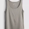 Cotton rich stretch tank