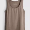 Cotton rich stretch tank