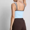 Cotton-rich sweetheart tank top