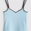 Cotton-rich sweetheart tank top