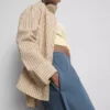 Cotton-rich wide-leg pleated joggers