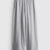 Cotton-rich wide-leg pleated joggers