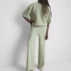 Cotton rich wide leg sweatpants
