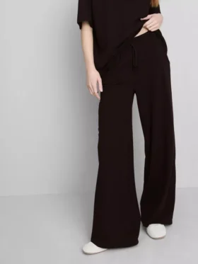 Cotton rich wide leg sweatpants
