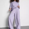 Cotton rich wide leg sweatpants