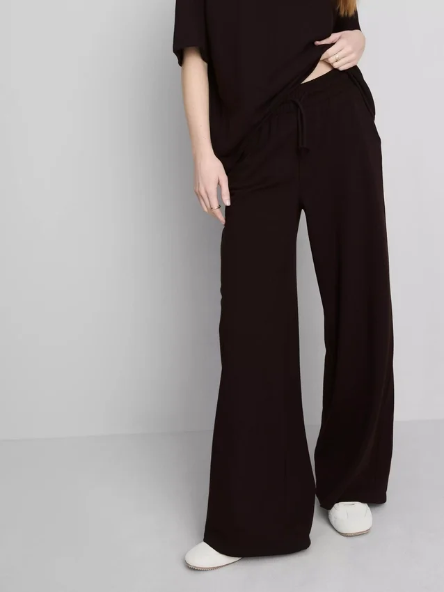 Cotton rich wide leg sweatpants