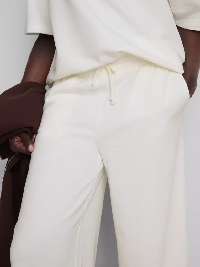 Cotton rich wide leg sweatpants