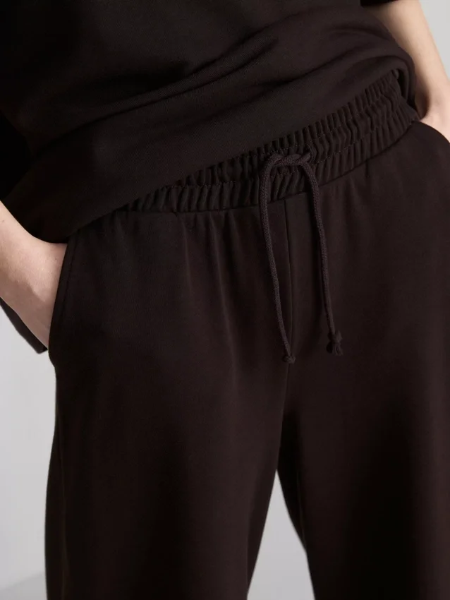Cotton rich wide leg sweatpants