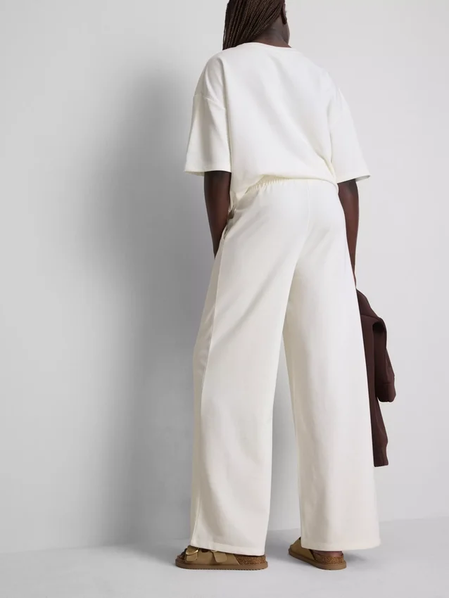 Cotton rich wide leg sweatpants