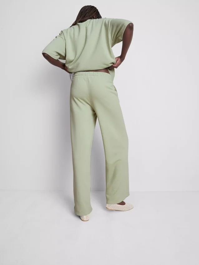 Cotton rich wide leg sweatpants