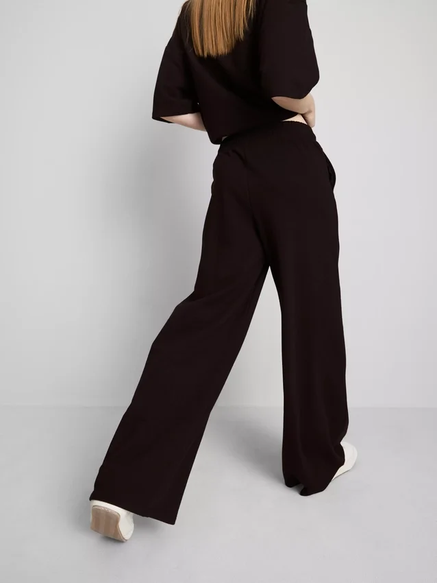 Cotton rich wide leg sweatpants