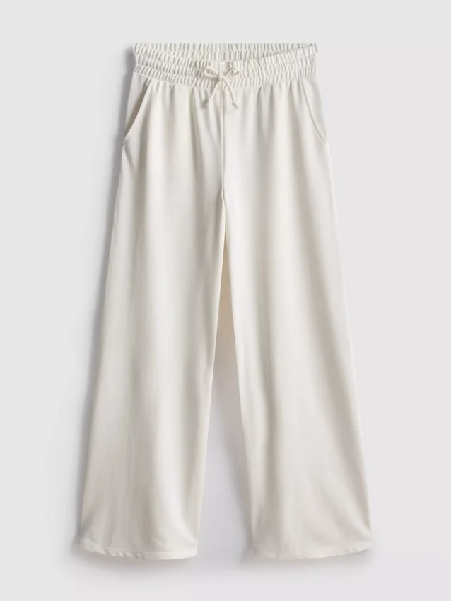 Cotton rich wide leg sweatpants