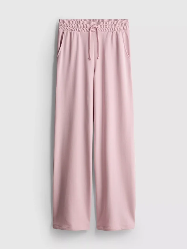 Cotton rich wide leg sweatpants