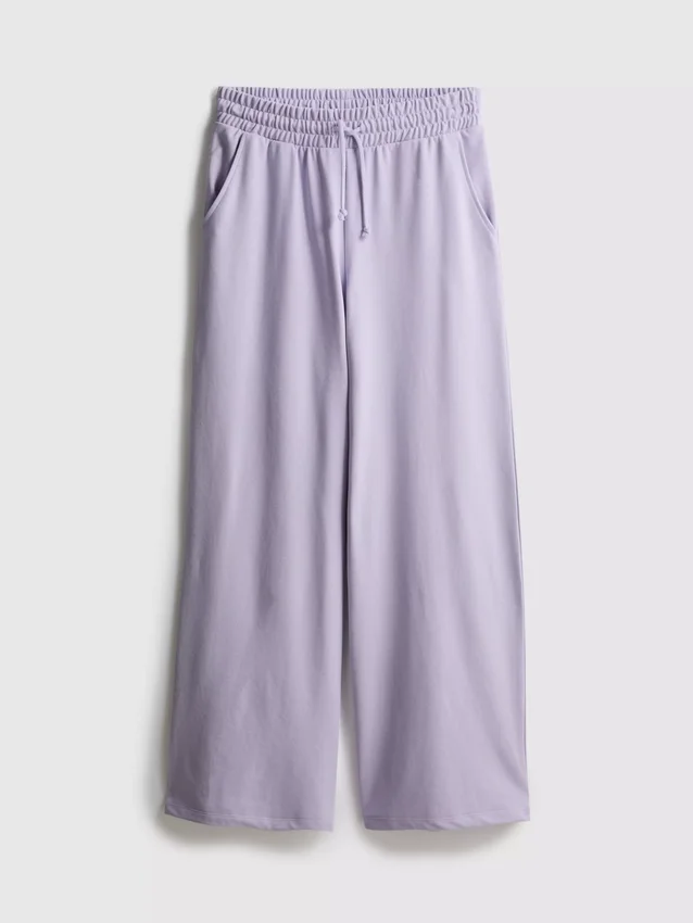 Cotton rich wide leg sweatpants
