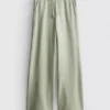 Cotton rich wide leg sweatpants