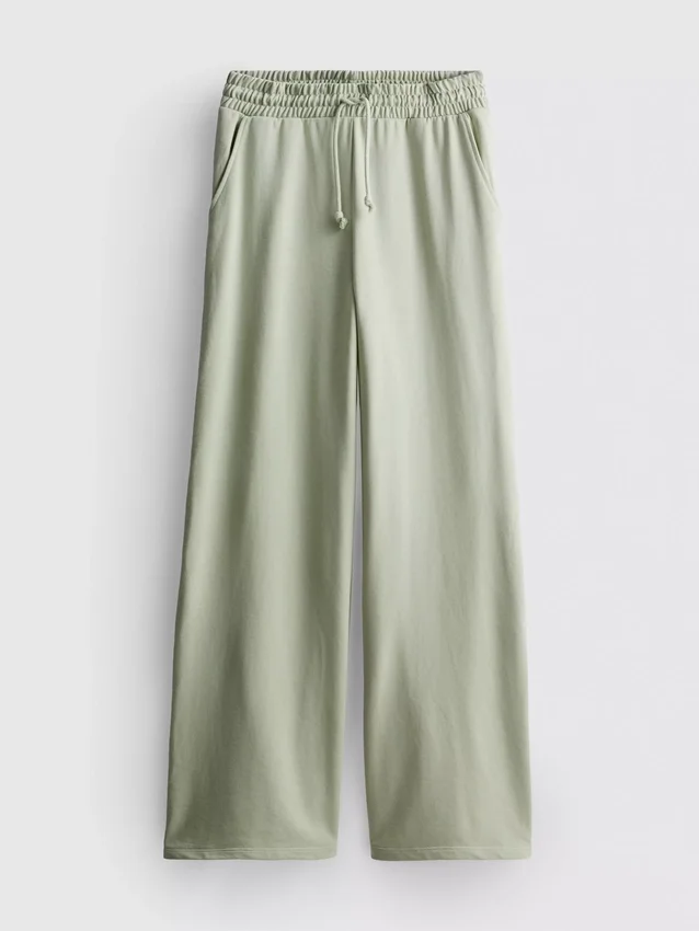 Cotton rich wide leg sweatpants