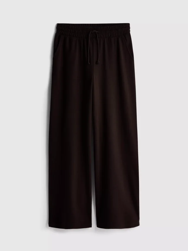 Cotton rich wide leg sweatpants
