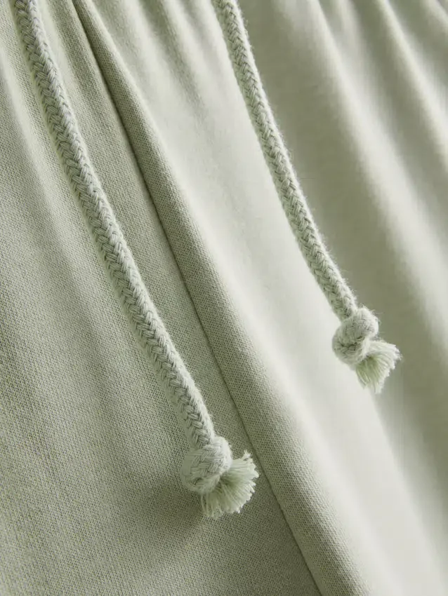 Cotton rich wide leg sweatpants