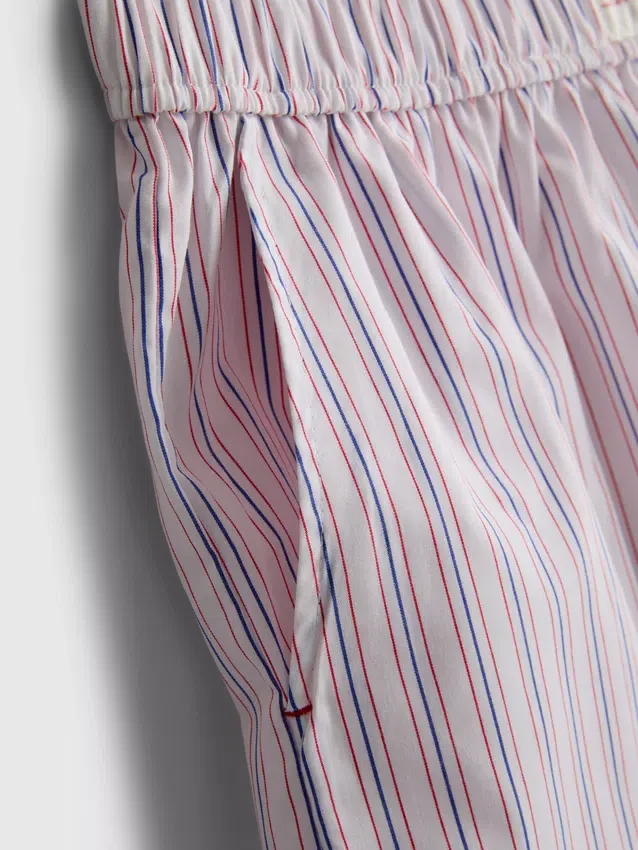 Cotton room service striped pajama shorts