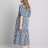 Cotton seersucker midi smock dress
