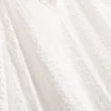 Cotton seersucker midi smock dress