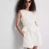 Cotton shirred tank top