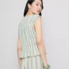 Cotton shirred tank top