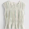 Cotton shirred tank top