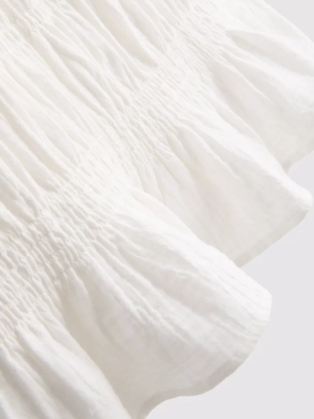 Cotton shirred tank top