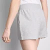 Cotton split hem lounge shorts