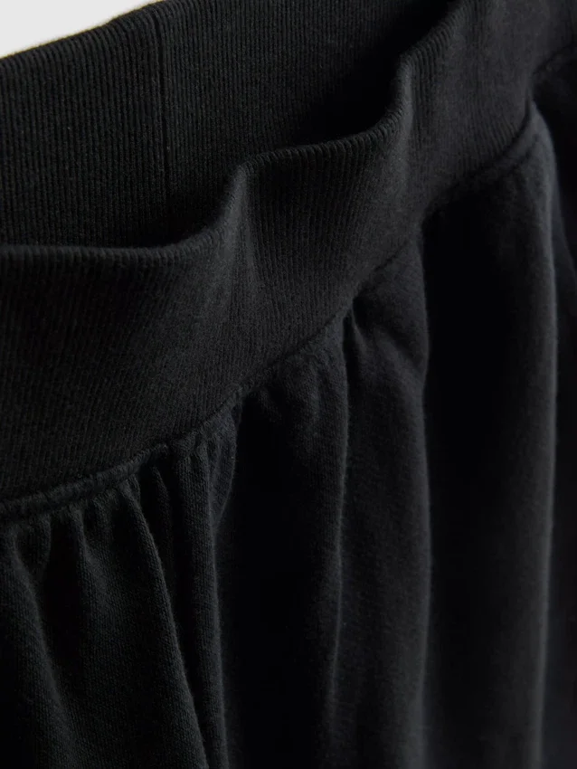 Cotton split hem lounge shorts