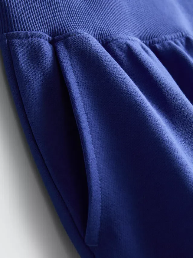 Cotton split hem lounge shorts