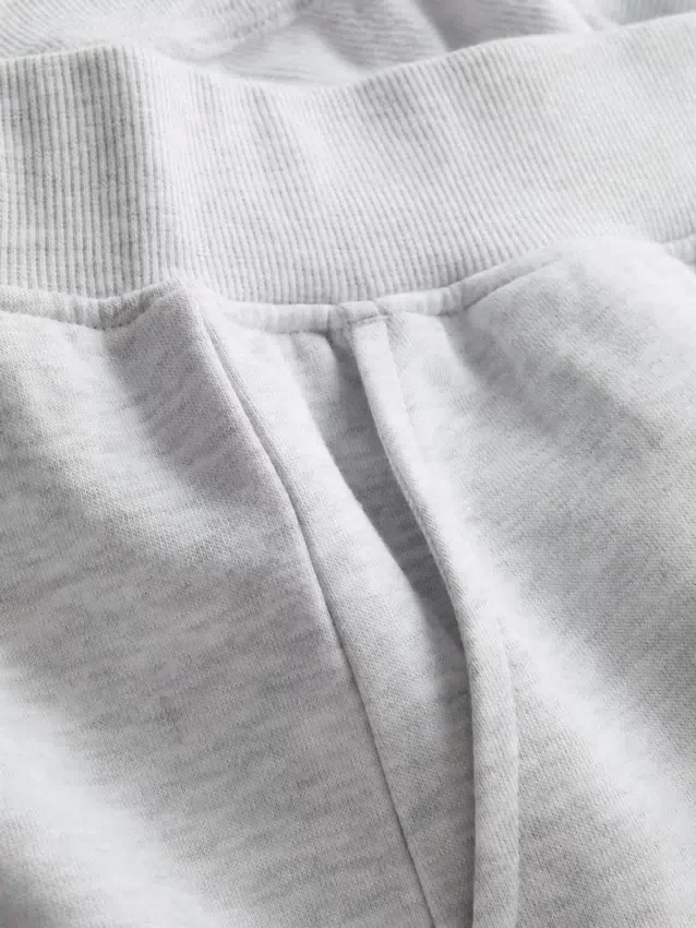 Cotton split hem lounge shorts