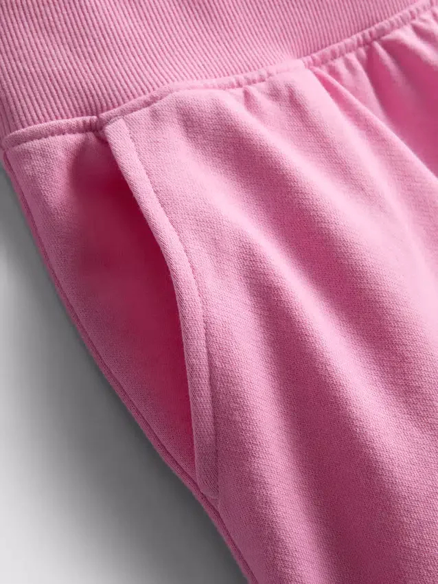 Cotton split hem lounge shorts