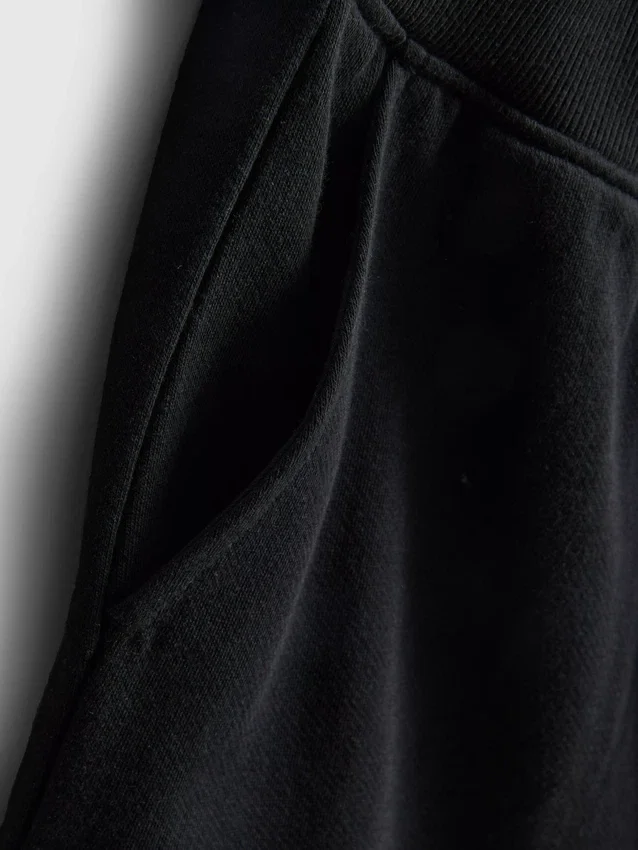 Cotton split hem lounge shorts