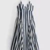 Cotton strappy corset midi dress