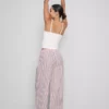Cotton stripe pajama bottoms