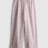 Cotton stripe pajama bottoms