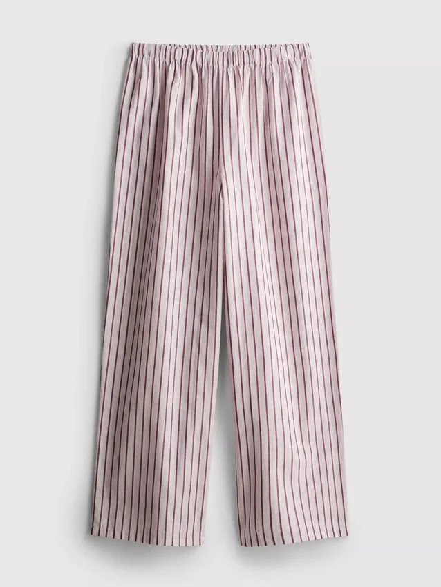 Cotton stripe pajama bottoms