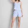 Cotton striped cami pajama top