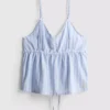 Cotton striped cami pajama top