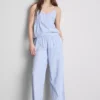 Cotton striped oxford pajama bottoms