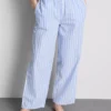 Cotton striped oxford pajama bottoms